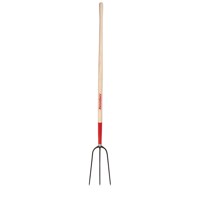 3 Tine Hay Fork, Forged, with Wood Handle