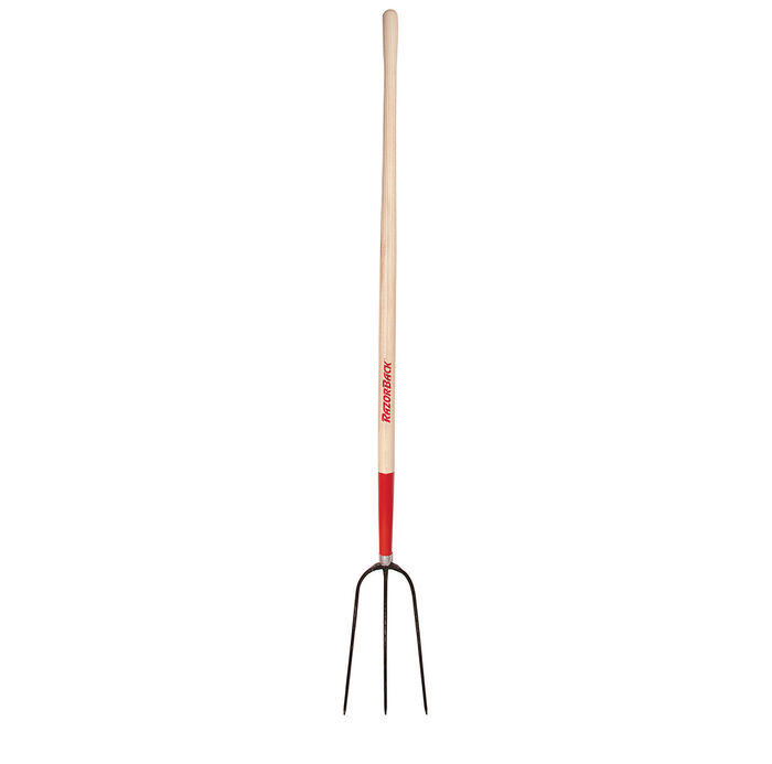 3 Tine Hay Fork, Forged, with Wood Handle image number 0
