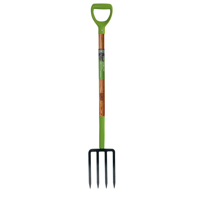 4-Tine Forged Spading Fork Wood Handle image number 0