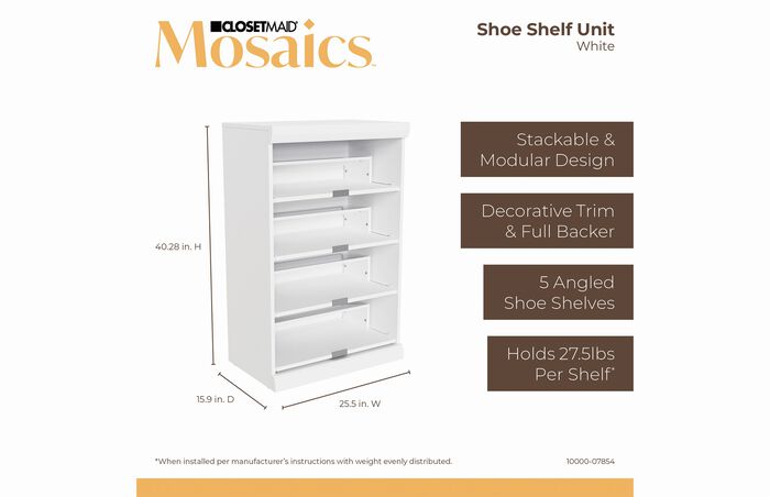 Mosaics Shoe Shelf Unit image number 3