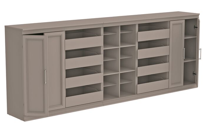 Two Shelf, Two Drawer, Divided, with Two Door Pairs Kit image number 1