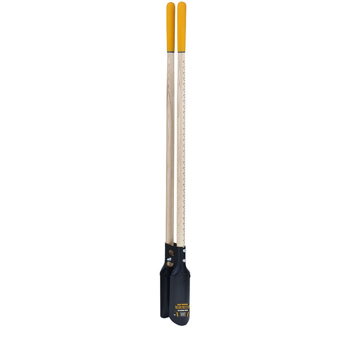 Post Hole Digger with Ruler and Cushion End Grips on Hardwood Handles image number 0