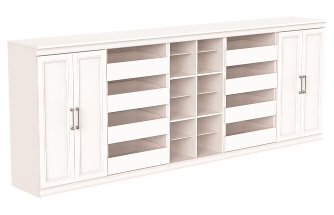 Two Shelf, Two Drawer, Divided, with Two Door Pairs Kit