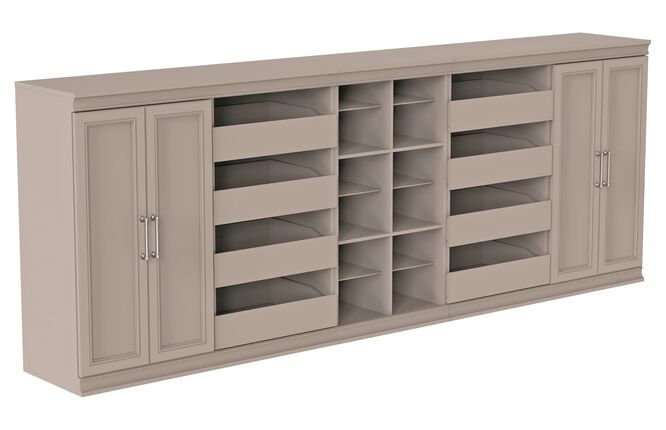Two Shelf, Two Drawer, Divided, with Two Door Pairs Kit