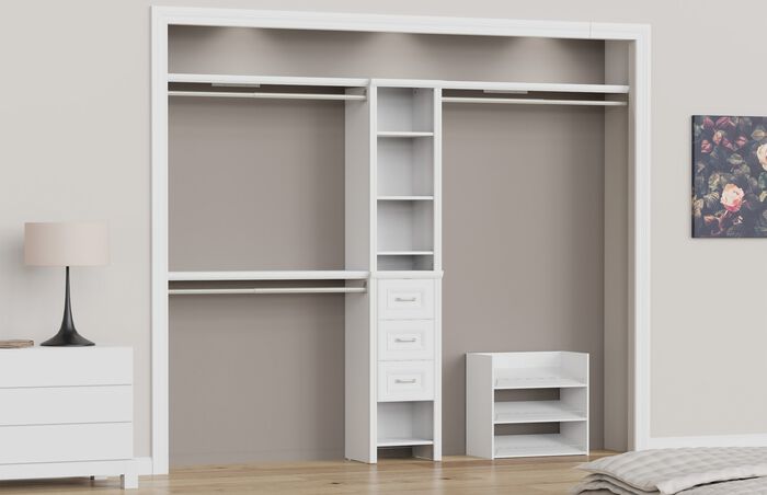1 Narrow Tower 3 Top Shelf 3 Drawer 1 Shoe Unit Kit image number 2