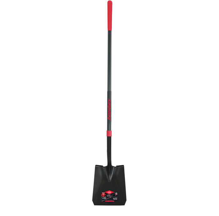 Square Point Shovel with Traditional Socket, Fiberglass Handle with Cushion Grip image number 0