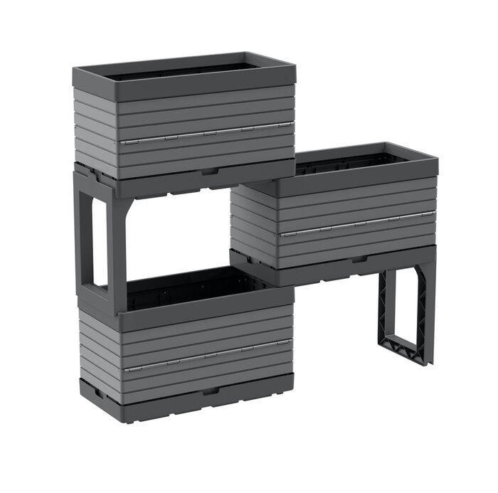 FlexSpace Modular Raised Garden Bed, Gray image number 0