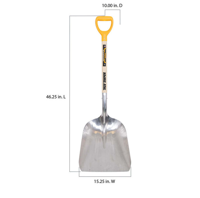 #14 Aluminum Scoop with D-Grip on Hardwood Handle image number 1