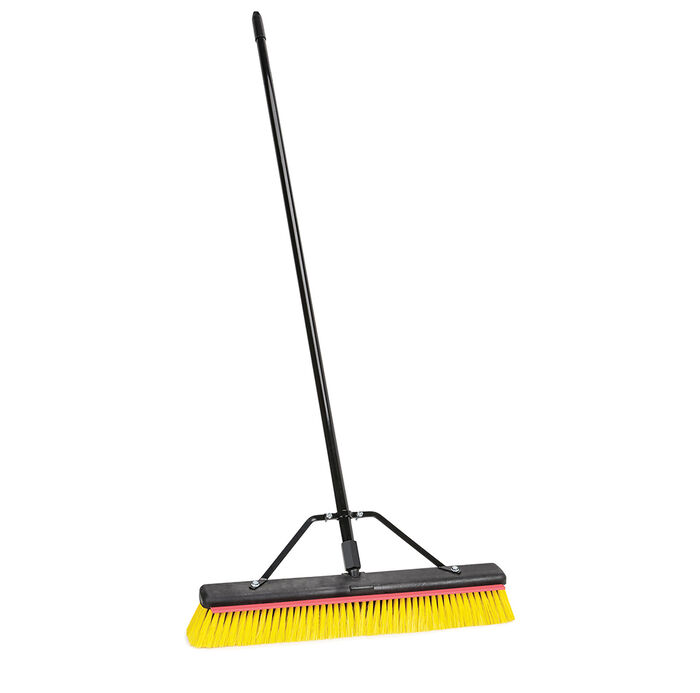 24 IN Dual-Use Push Broom  With Squeegee and Steel Brace image number 0