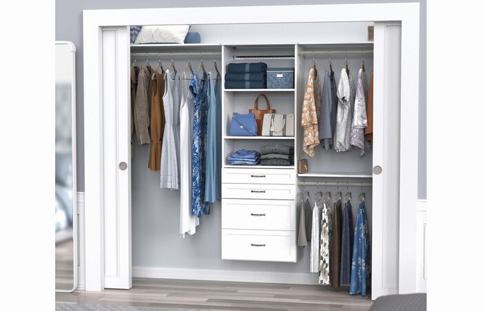 25" Hanging Tower + 3 Top Shelves + 4 Drawers Kit image number 3