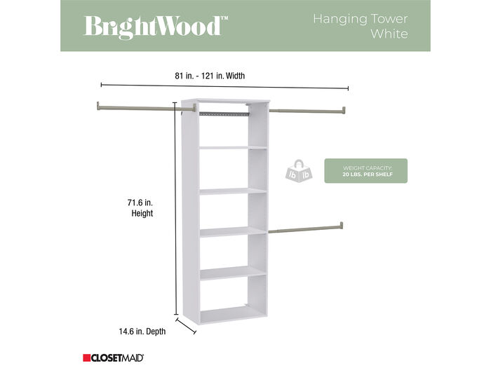 BrightWood 25 IN Hanging Tower image number 1
