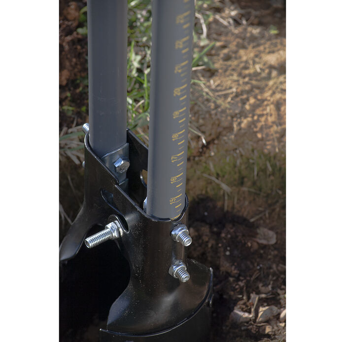 Post Hole Diggers with Ruler and Cushion End Grips on Fiberglass Handles image number 2
