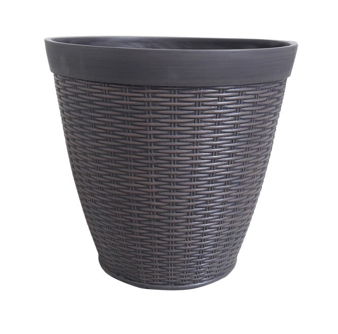 15" Jamaica Wicker Resin Planter