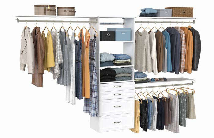 25" Hanging Tower + 3 Top Shelves + 4 Drawers Kit image number 1