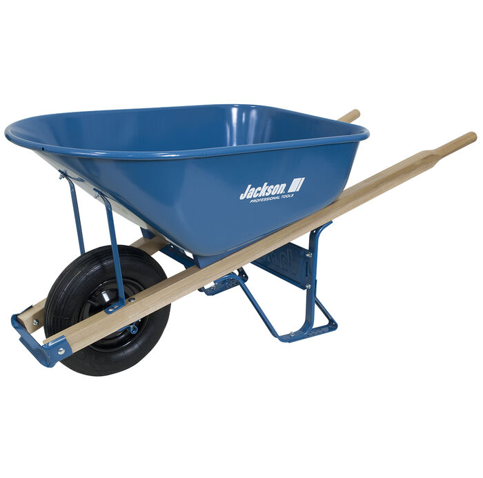 6 cu ft steel contractor wheelbarrow w ball bearings image number 0