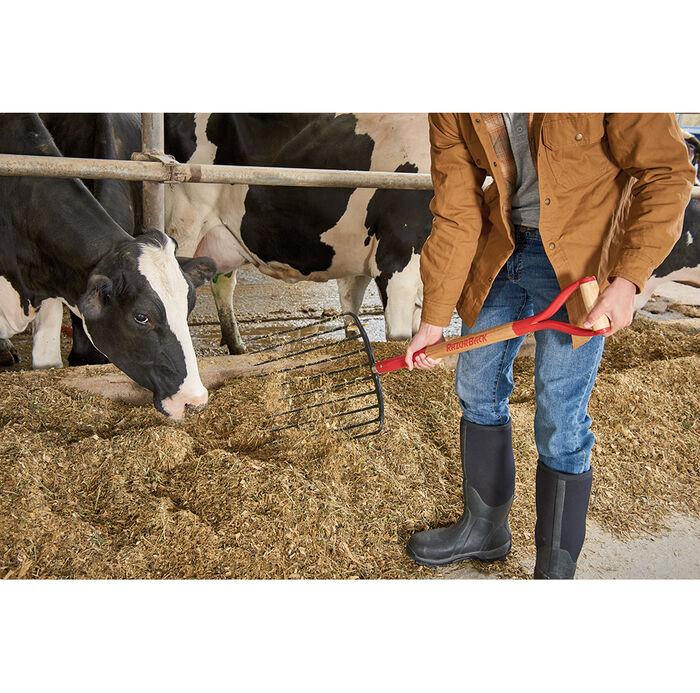 10 Tine Ensilage Fork, Forged, with Wood Handle and Steel D-Grip image number 2
