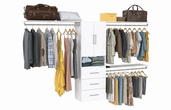 25" Hanging Tower + 3 Top Shelves + 3 Mod Drawers + Mod Door Pair Kit image number 1