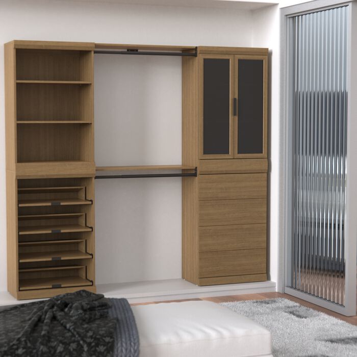 1 Shelf, 1 Door, 1 Shoe, 1 Drawer & 2 Hanging Units Combo image number 2