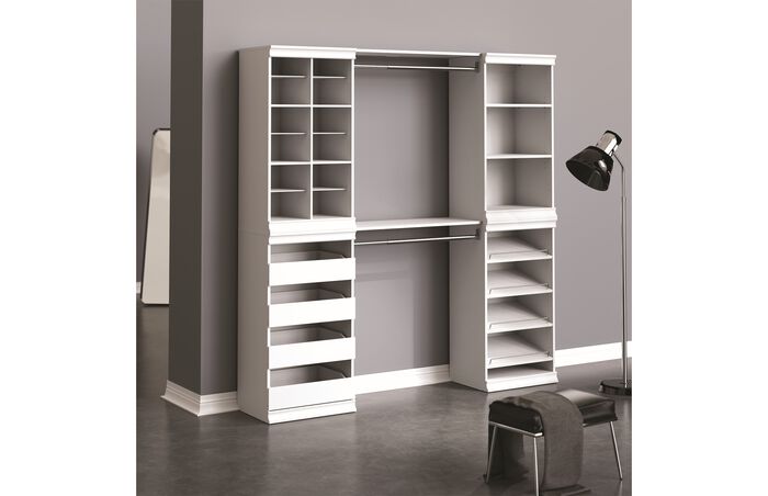 Shelf, Drawer, Shoe, Divided, Two Top Shelf & Rod Kit image number 2