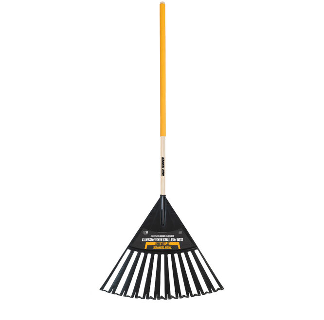 24 Inch Clog Free Poly Leaf Rake