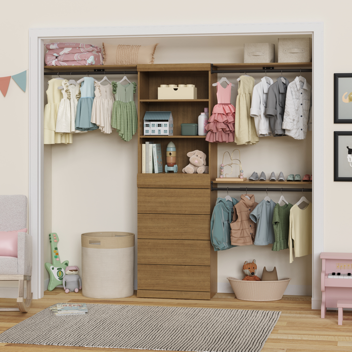 1 Shelf, 1 Drawer & 3 Hanging Units Combo image number 1