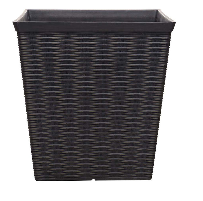 15" Jamaica Wicker Resin Square Planter image number 0