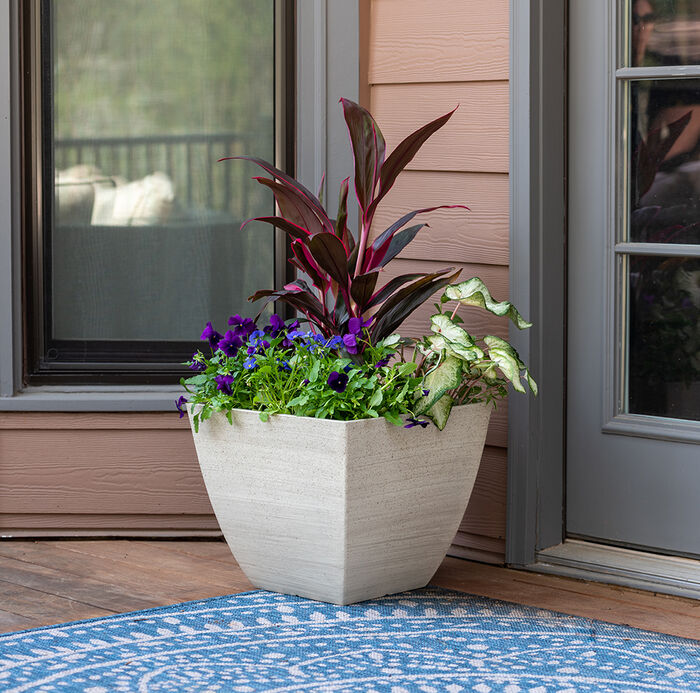 16" Newland Square Low Planter image number 1