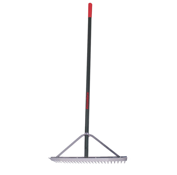 24 Inch Aluminum Landscape Rake, with Aluminum Handle, and End Grip image number 0