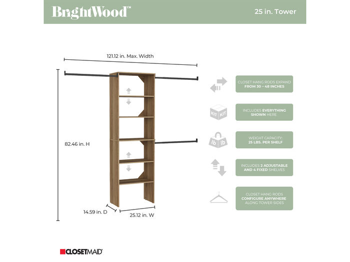 BRIGHTWOOD 25 IN TOWER SAND image number 1