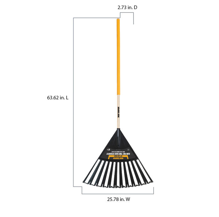 24 Inch Clog Free Poly Leaf Rake image number 1