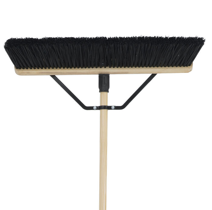 24 IN Outdoor Use Heavy-Duty Push Broom with Broom Bolt-On Connector image number 3