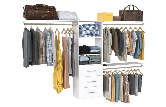 25" Hanging Tower + 3 Top Shelves + 3 Mod Drawers Kit image number 1