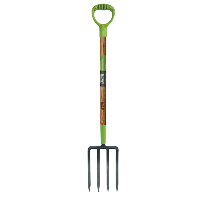4-Tine Forged Floral Spading Fork Wood Handle image number 0