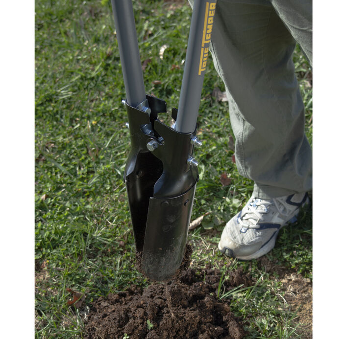 Post Hole Diggers with Ruler and Cushion End Grips on Fiberglass Handles image number 1