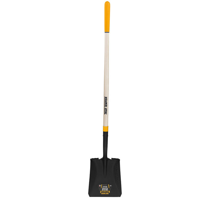 Forged Square Point Shovel with Comfort Step and Cushion End Grip on Hardwood Handle image number 0