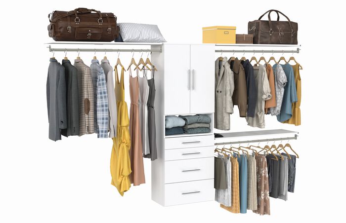 25" Hanging Tower + 3 Top Shelves + 4 Mod Drawers + Mod Door Pair Kit image number 1