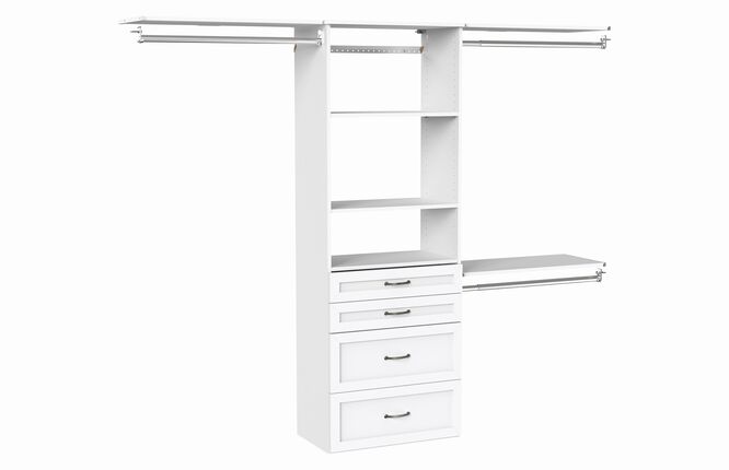 25" Hanging Tower + 3 Top Shelves + 4 Drawers Kit