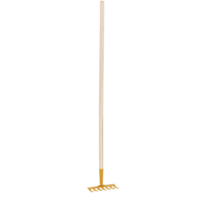 Kids' Garden Rake on Hardwood Handle