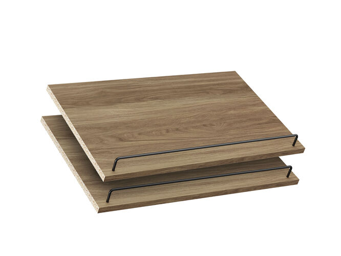 BRIGHTWOOD 25 IN SHOE SHELVES PAIR SAND