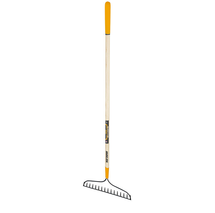 16-Tine Welded Bow Rake with Cushion End Grip on Hardwood Handle image number 0