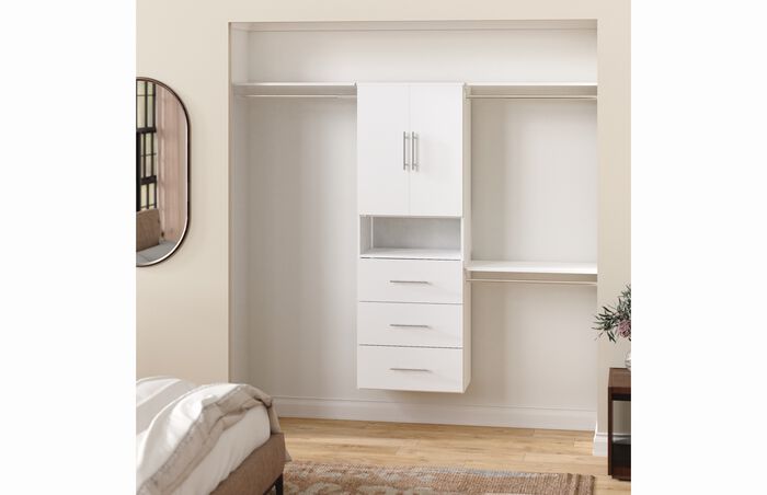 25" Hanging Tower + 3 Top Shelves + 3 Mod Drawers + Mod Door Pair Kit image number 2