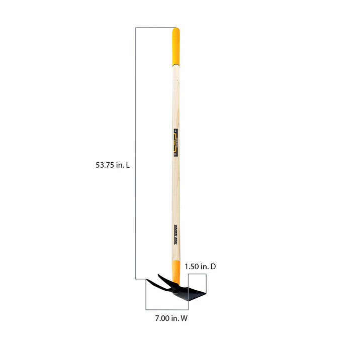 2-Prong Weeder Hoe with Cushion End Grip on Hardwood Handle image number 1