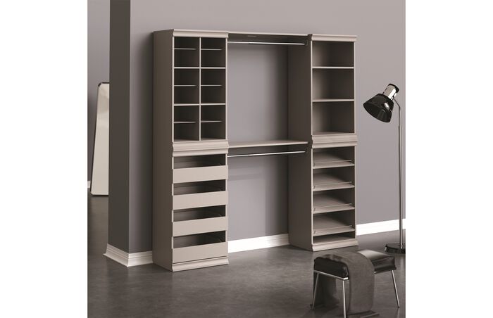 Shelf, Drawer, Shoe, Divided, Two Top Shelf & Rod Kit image number 2