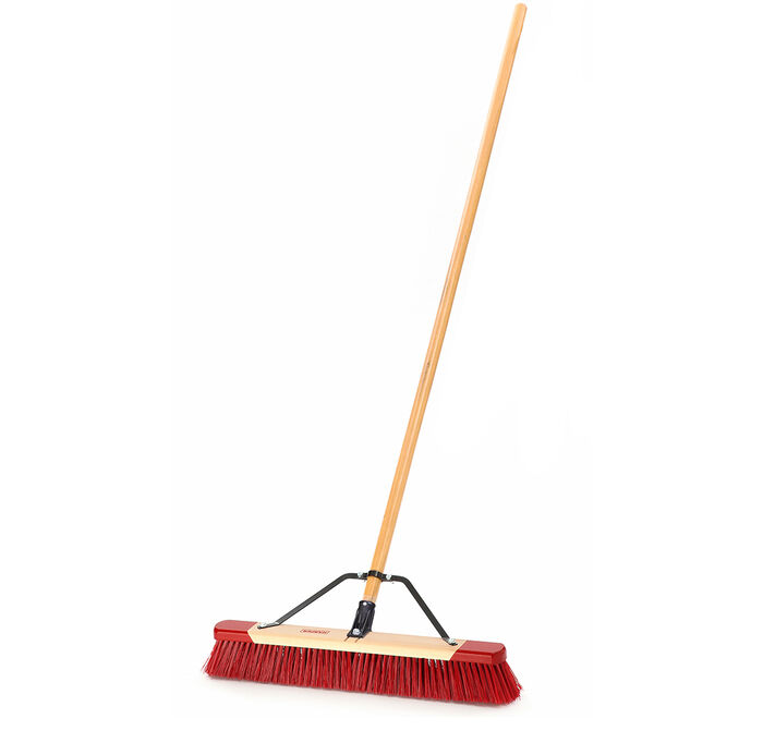 24 IN Premium Red-End Wet-Dry Unassembled Push Broom image number 0