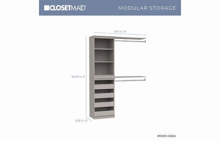 Shelf, Drawer, Two Top Shelf & Rod Kit image number 3