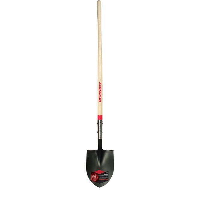 Round Point Shovel, Open Back with Wood Handle