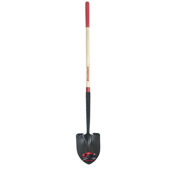 Round Point Shovel, SuperSocket and PowerStep , with Wood Handle and Cushion Grip image number 0