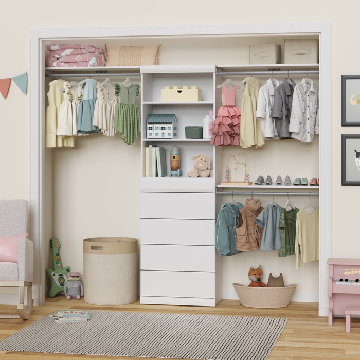 1 Shelf, 1 Drawer & 3 Hanging Units Combo image number 1
