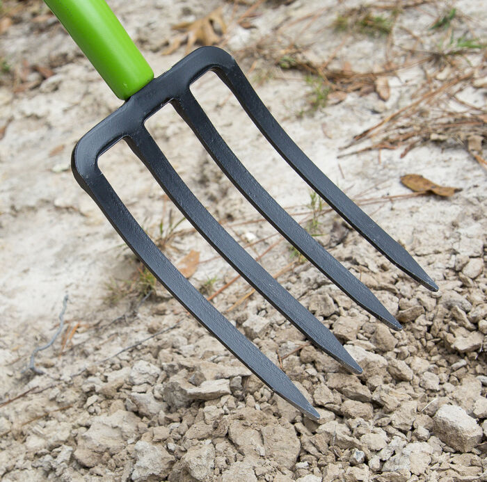 4-Tine Forged Spading Fork Wood Handle image number 2