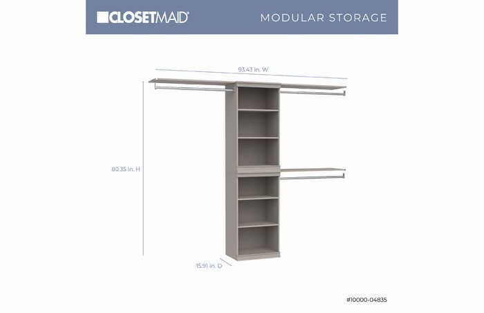 Two Shelf and Three Top Shelf & Rod Kit image number 3
